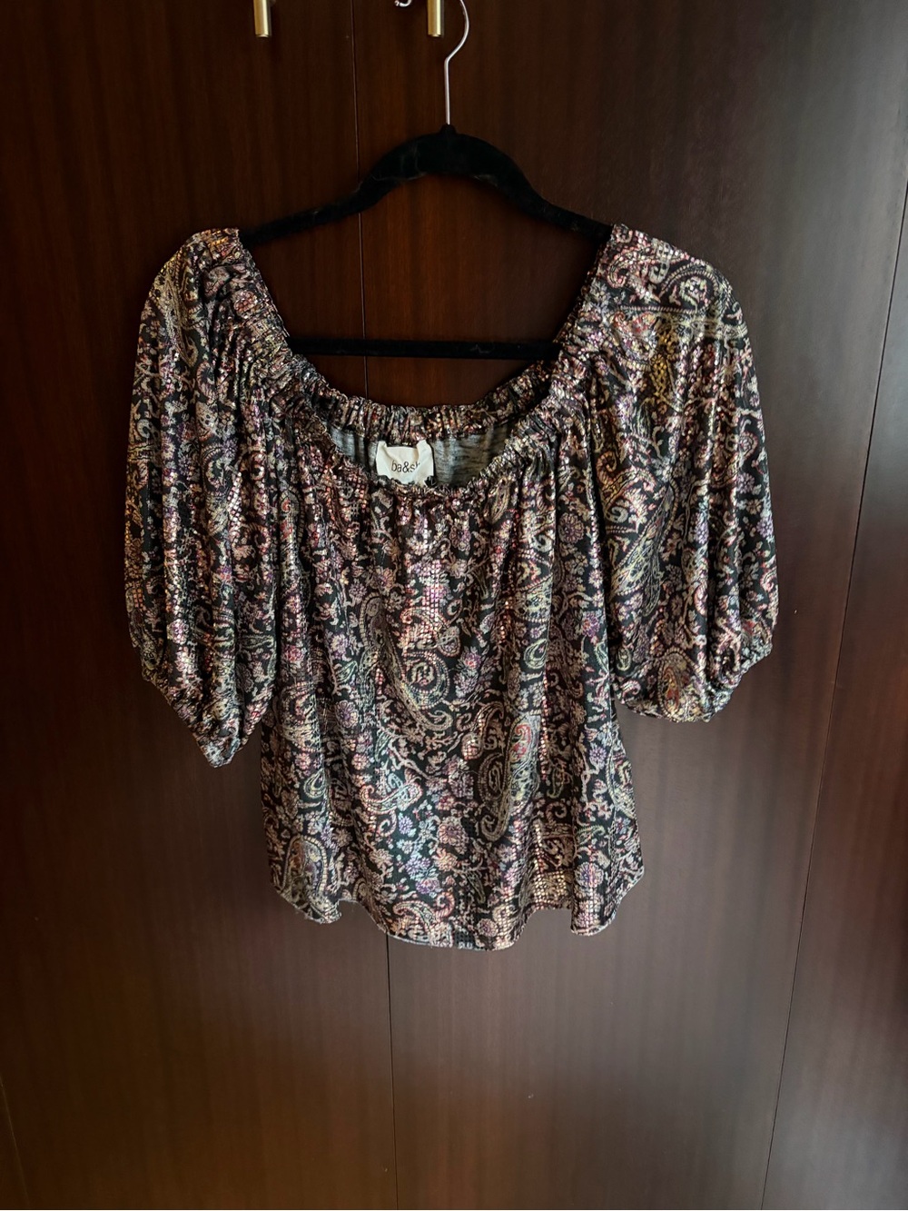 ba&sh Gustave metallic Paisley top - Picture 5 of 5